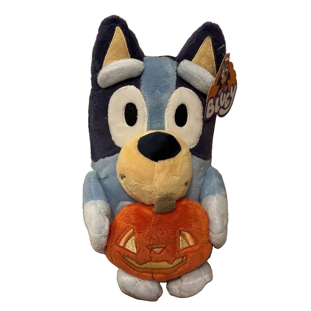 Bluey Halloween Plush 12" Holding Pumpkin Animal Adventure 2024 NWT